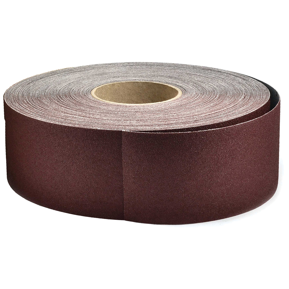 Superior Abrasives Shop Roll 3" Wide, 50 Yd Long, 120 Grit, Aluminum