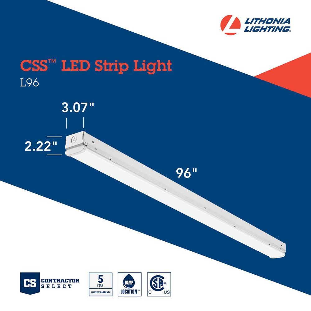 Lithonia Lighting - 96 Watt, LED Strip Light | MSC Direct