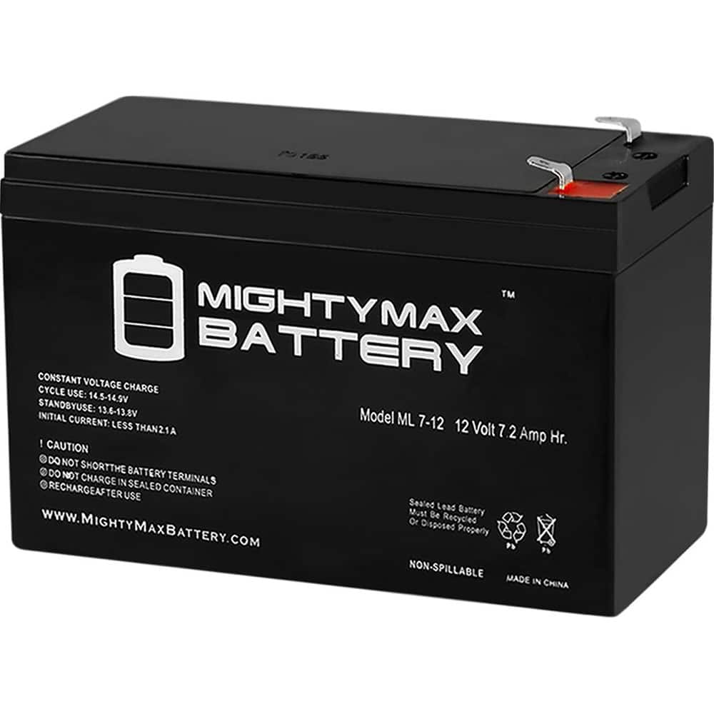 Mighty Max Battery ML7-12 Rechargeable Lead Battery: 12V, 7 Ah, F1 Terminal 
