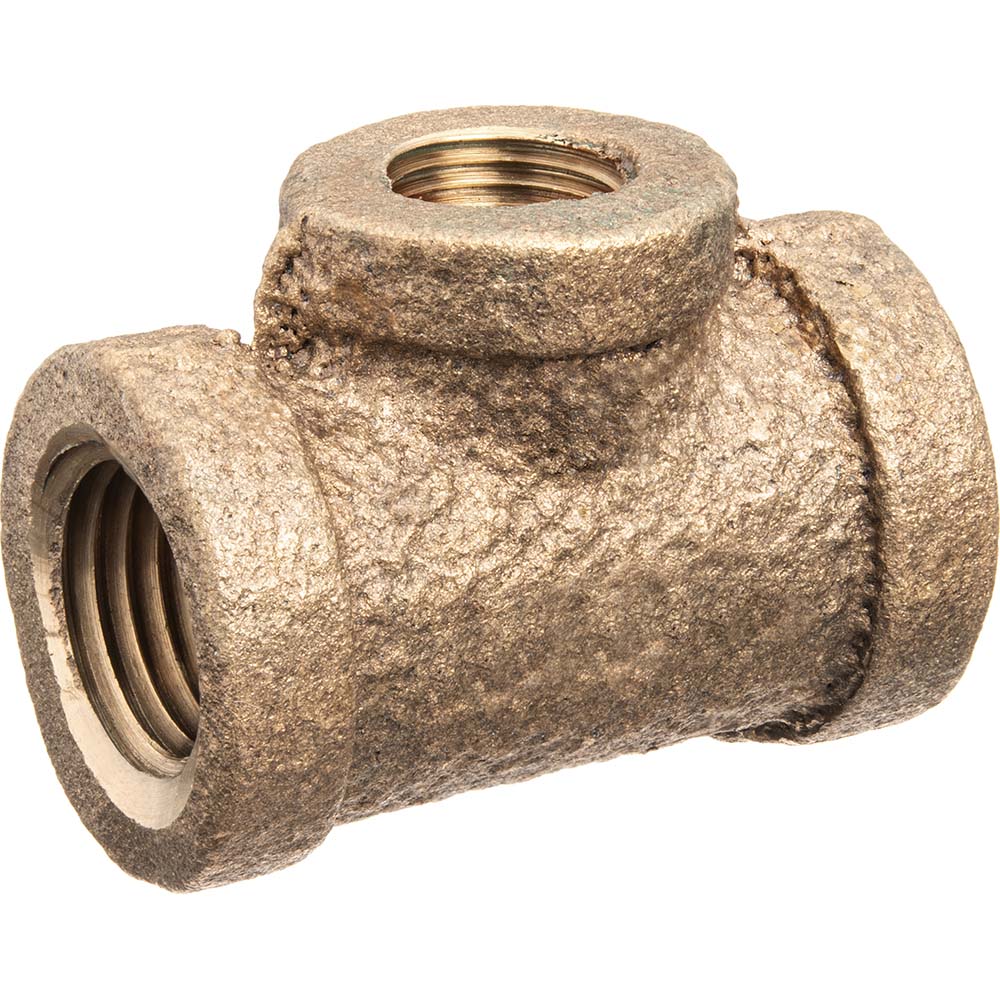 USA Industrials Brass Pipe Fitting 3/8 x 3/8 x 1/4" Fitting MSC Direct