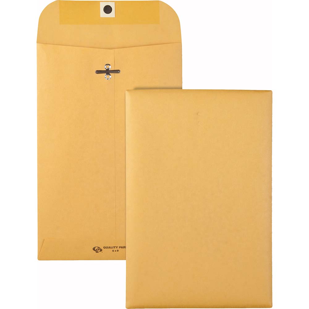 Quality Park Clasp Envelope Mailer: 9" OAW, 6" OAL | Part #QUA37755
