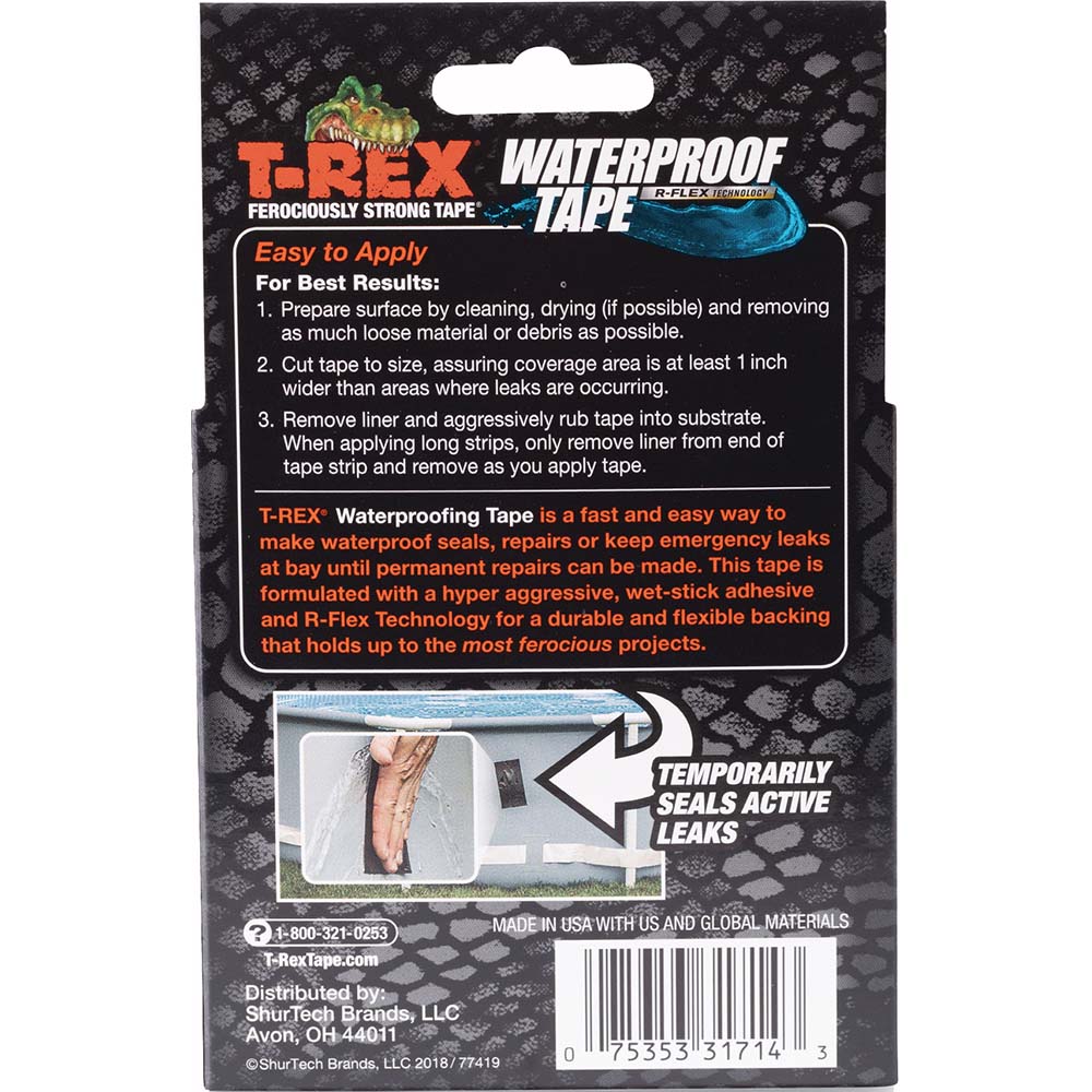 TRex Waterproof Tape; Material Type Butyl; Width (Inch) 2; Length