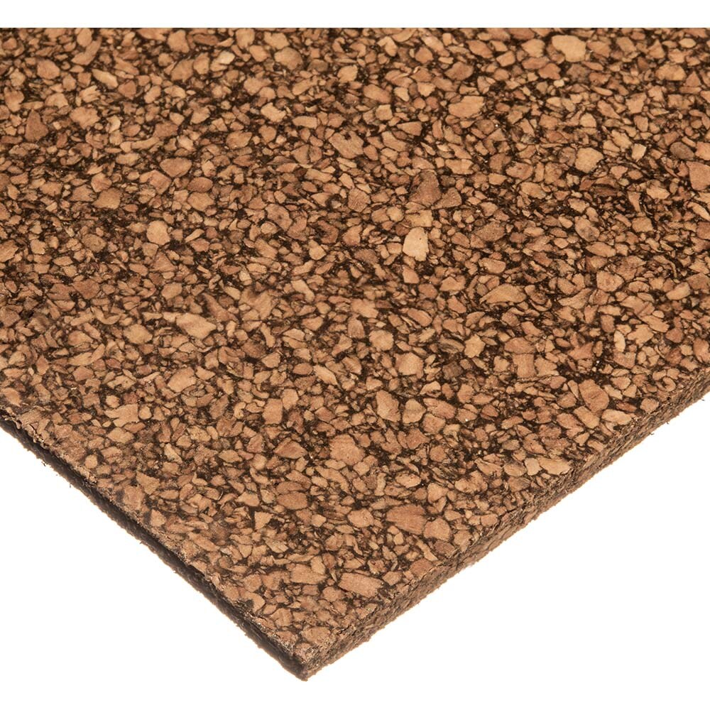 Gasket Sheet: 12" OAW, 3/8" Thick, 36" OAL, Brown, Cork & Nitrile Butadiene Rubber Blend