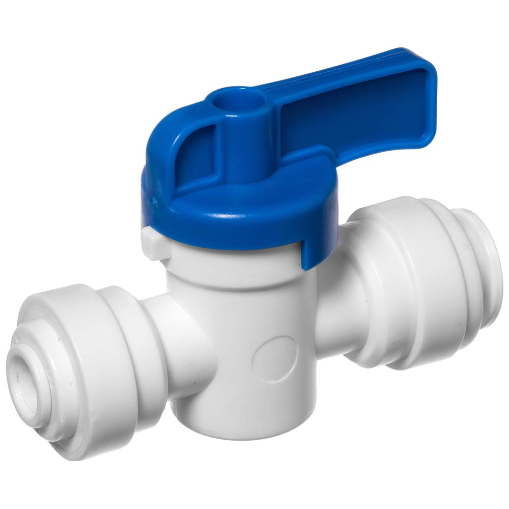 Manual Ball Valve: 1/4" Pipe, Standard Port - Ball,  Push-to-Connect x Push-to-Connect