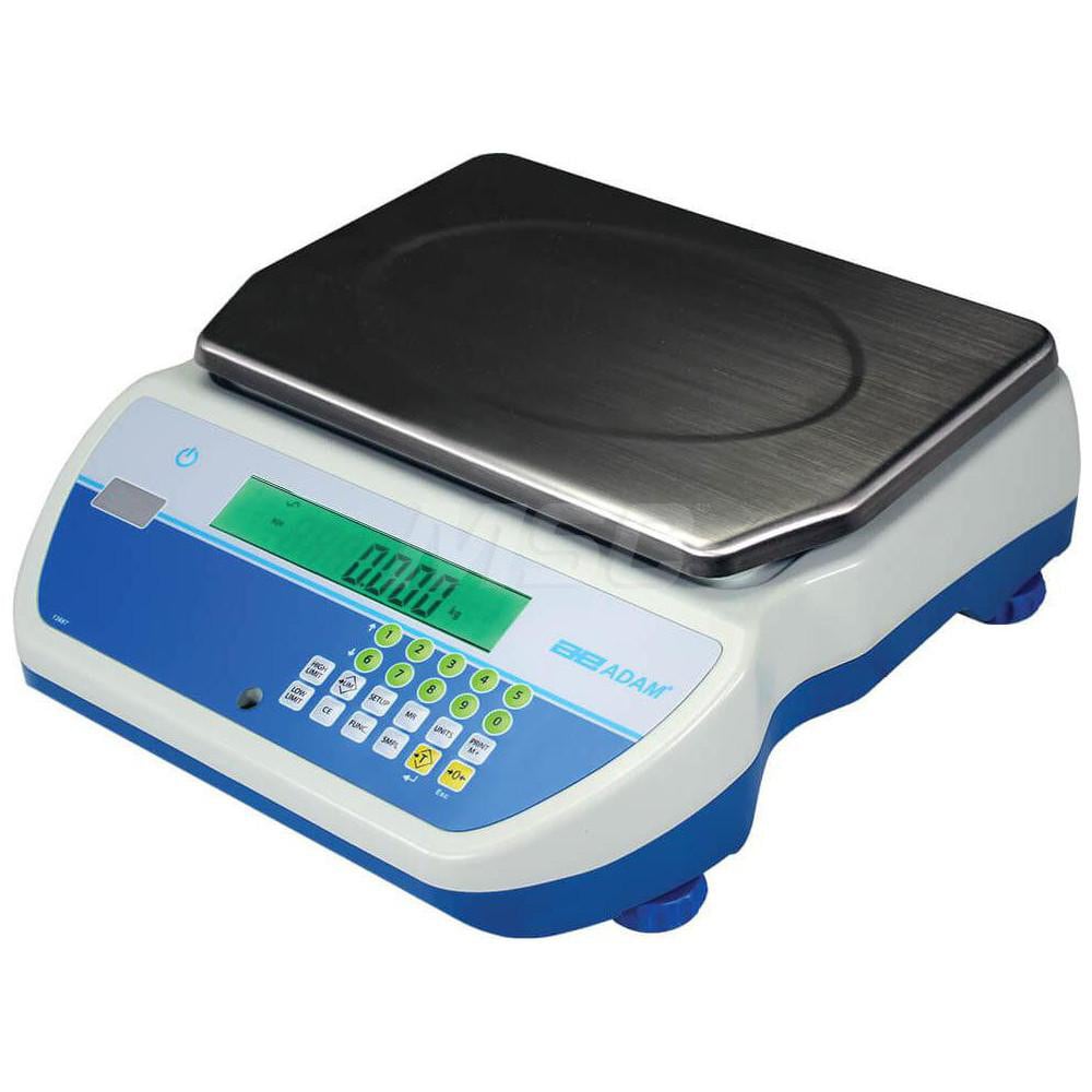 ADAM Equipment Portion Control Counting Bench Scales System Of Measurement pounds ounces kilograms grams Display Type Backlit Digital LCD Capacity oz. 100.000 Capacity kg 100.000 Capacity 100.000 Grad...