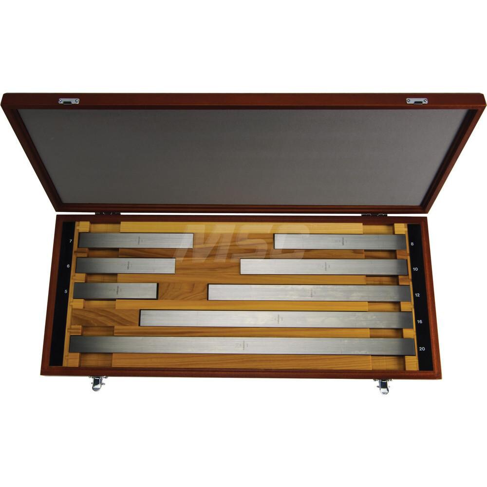 Gage Block & Spacer Sets; Accuracy Grade: ASME 0 ; Minimum Size: 5in ; Maximum Size: 7in ; Material: Steel ; Number Of Pieces: 8