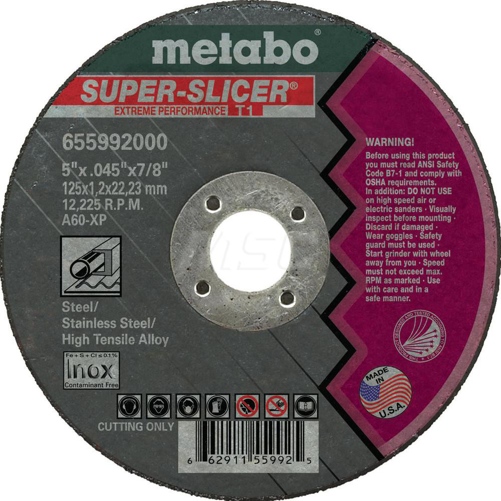 Metabo Cutoff Wheels; Wheel Type 1 ; Wheel Diameter (Inch) 5in ; Wheel Thickness (Inch) 0.