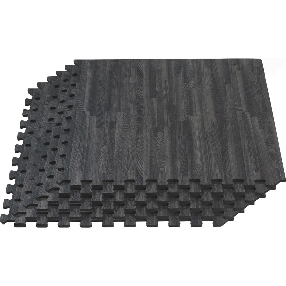 Anti-Fatigue Modular Tile Mat: Dry Environment, 4" Length, 3/8" Thick, Interlocking Edge