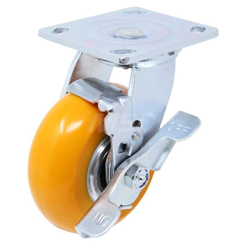 Durable Superior Top Plate Caster Polyurethane 5 Wheel Dia 2 