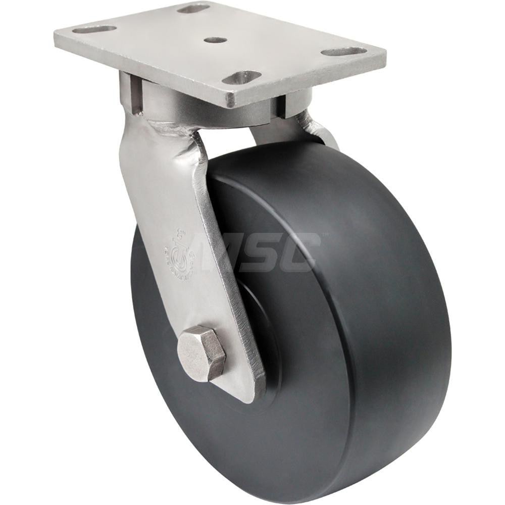 Durable superior top plate caster 8 wheel dia 3 wheel width