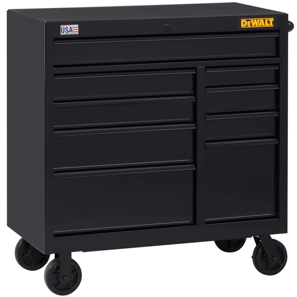 Mobile Work Benches; Bench Type: Mobile Workbench ; Edge Type: Straight ; Depth (Inch): 18 ; Leg Style: Fixed ; Load Capacity (Lb. - 3 Decimals): 300 ; Color: Black
