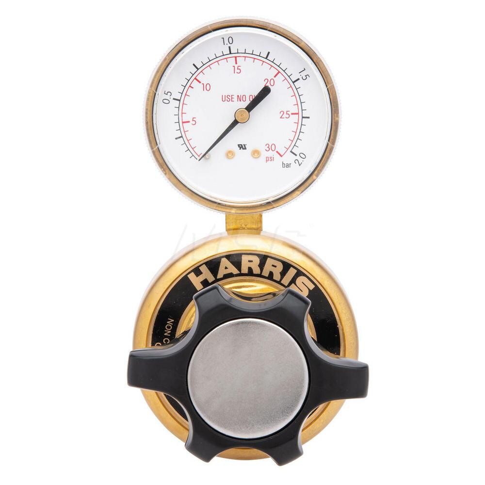 High-Flow Single Gauge Inline Manifold Nitrogen, Helium, Argon, Carbon Dioxide, Hydrogen, Oxygen Regulator 0-15 PSIG
