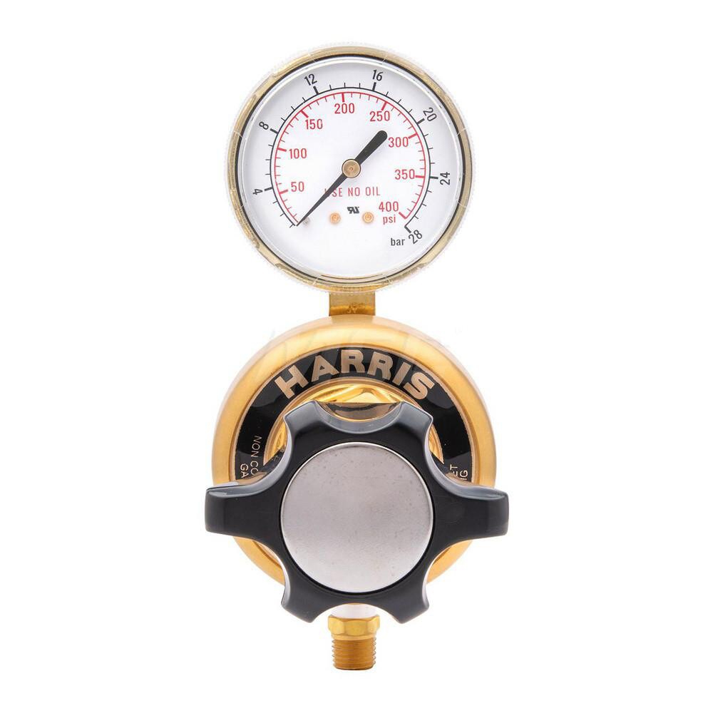 High-Flow Single Gauge Inline Manifold Nitrogen, Helium, Argon, Carbon Dioxide, Hydrogen, Oxygen Regulator 0-250 PSIG
