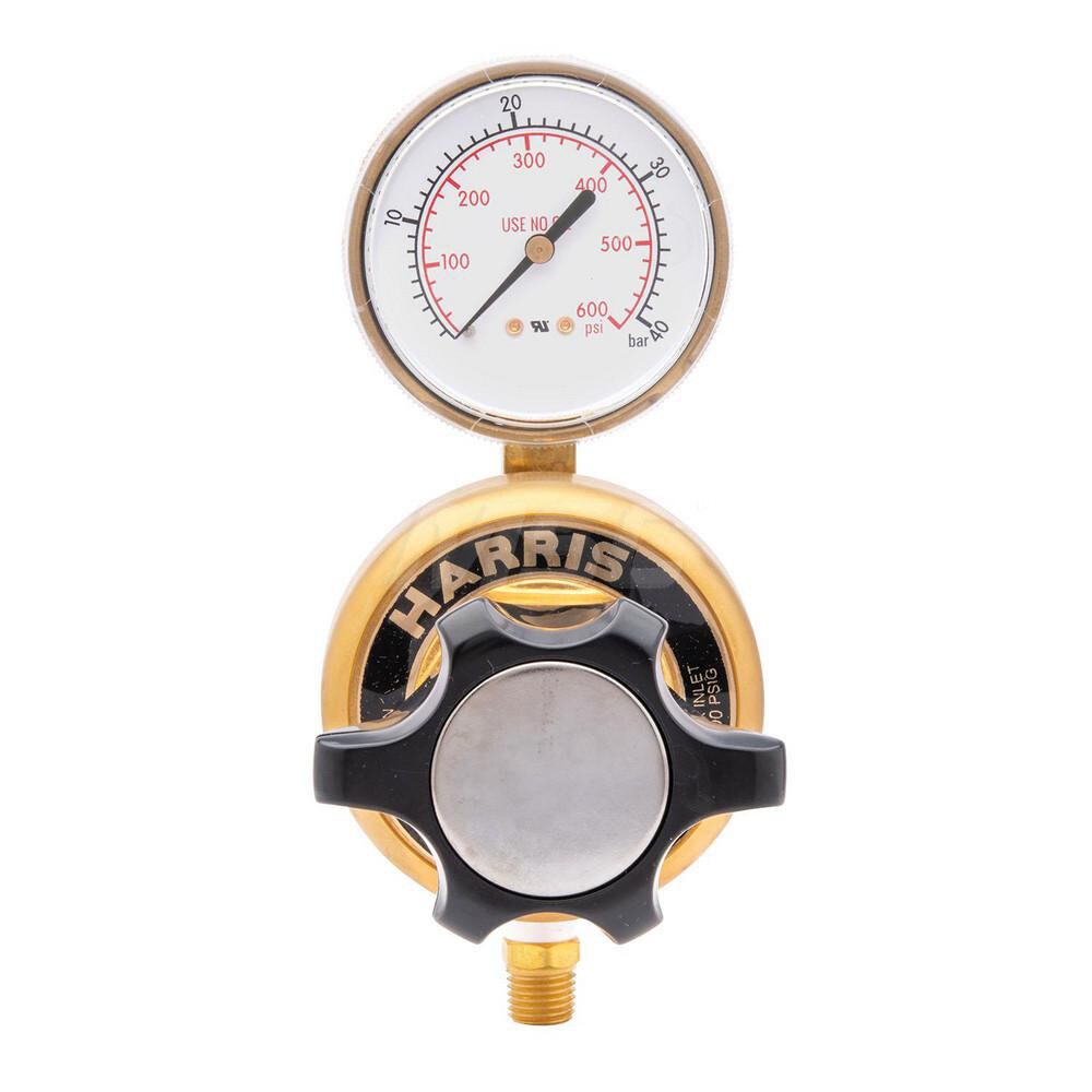 High-Flow Single Gauge Inline Manifold Nitrogen, Helium, Argon, Carbon Dioxide, Hydrogen, Oxygen Regulator 0-500 PSIG