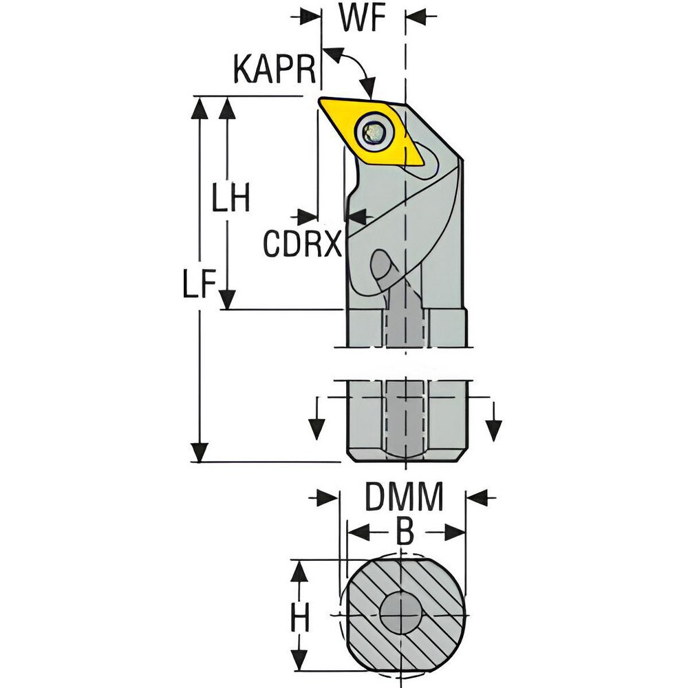 Seco - Indexable Boring Bar: A12-SDUCL-3, 1-1/8