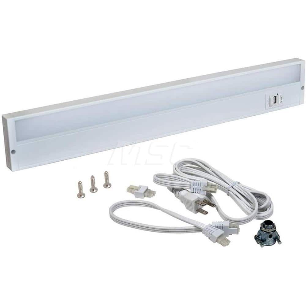 Radionic Hi-Tech UC33-3K-HL-USB Undercabinet Light Fixtures; Lamp Type: Integrated LED; LED ; Number of Lamps: 1 ; Overall Length (Feet): 33 in; 33.00 ; Overall Width: 4 ; Lumens: 864 ; Wattage: 11.000; 11.0 