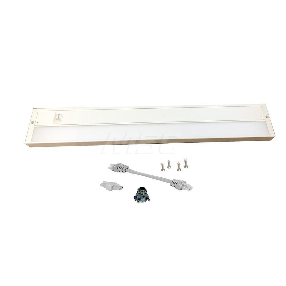 Undercabinet Light Fixtures; Lamp Type: Integrated LED; LED; Number of Lamps: 1; Overall Length (Feet): 18 in; 18.00; Overall Width: 4; Lumens: 675; Wattage: 9.000; 9; Overall Height: 1.00; Voltage: 120 VAC; 120.00; Dimmable: Yes; Overall Width (Inch): 4; Overall Height (Decimal Inch): 1.00