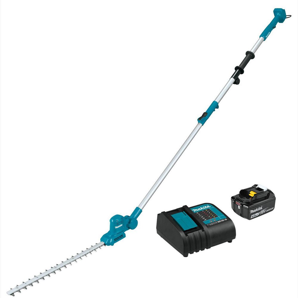 Hedge Trimmer: Battery Power, Single-Sided Blade, 18" Cutting Width, 18V