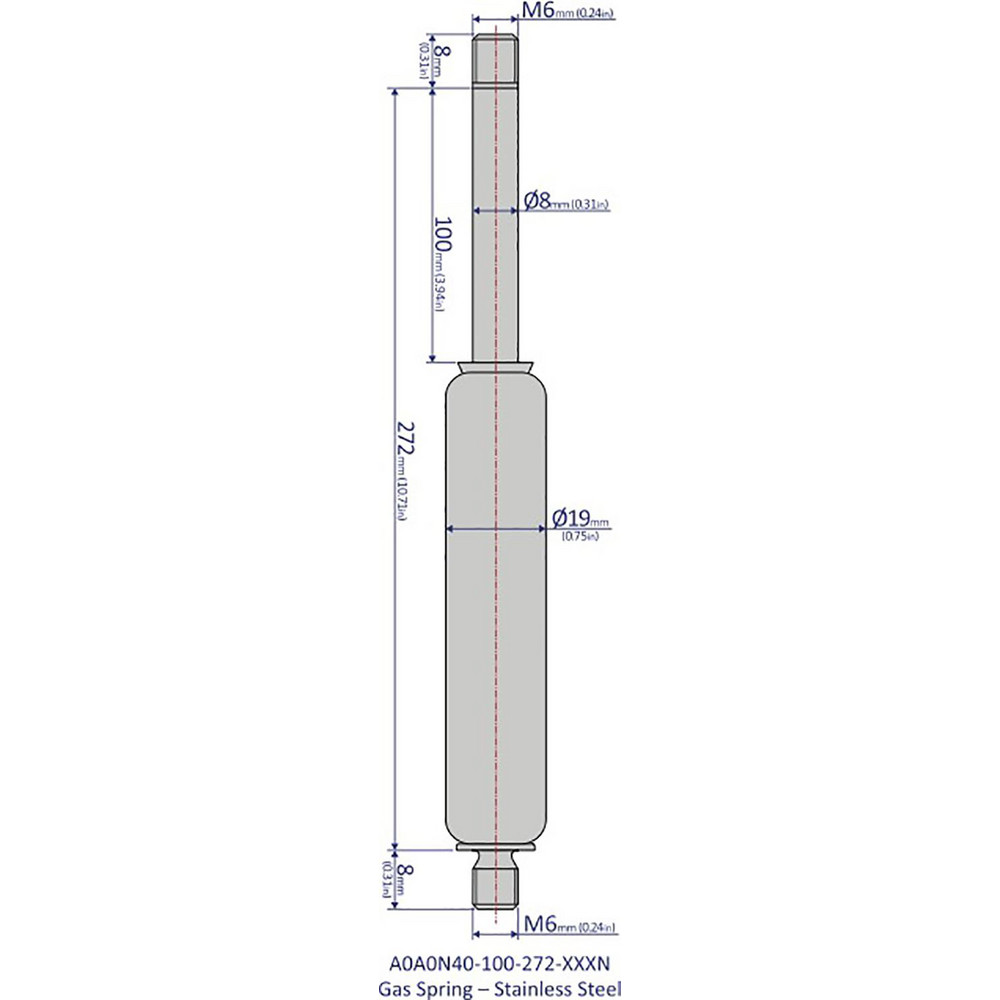Bansbach, EasyLift Hydraulic Dampers & Gas Springs; Fitting Type