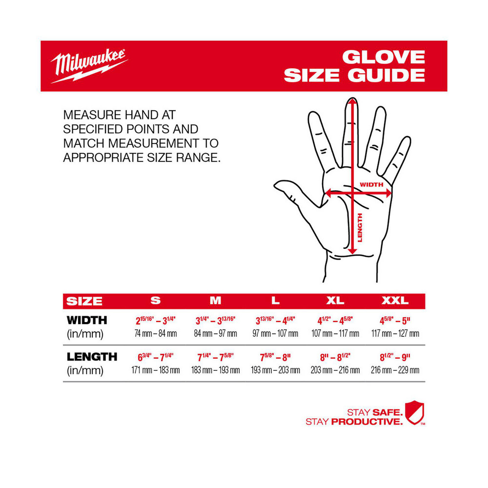 Milwaukee Tool Cut & Puncture Resistant Gloves; Glove Type Cut