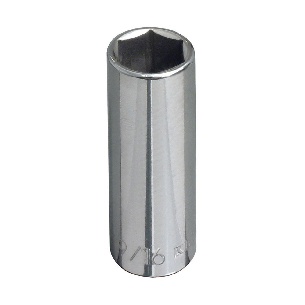 Deep Hand Socket: 3/8 Drive, 7/16" Socket, 6 Points, Not Tether Capable