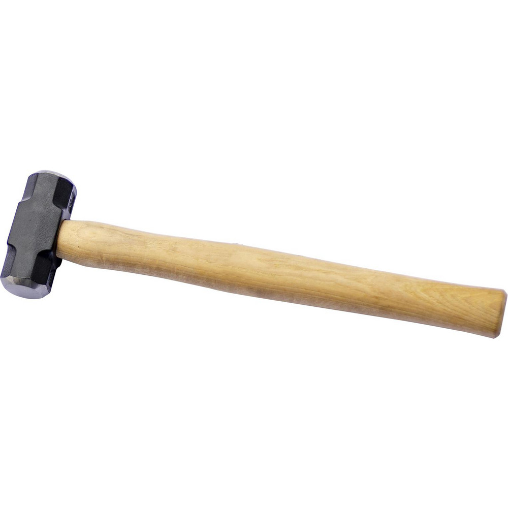 Sledge Hammer: 2 lb Head, 2" Face Dia - Forged Steel Head, Wood Handle