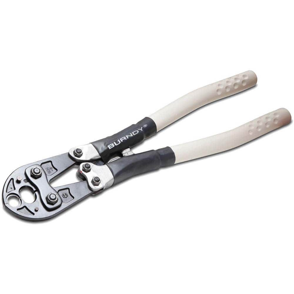 Crimpers; Handle Material: Polymer; Features: One-Piece; Comfort Grip Handles; PTFE Impregnated Steel/bronze Bushings and Stainless Steel Pins; 99000 Crimp/Cycle Life Positive Lock; No Tool Adjustment Required; Spring Loaded Die Retainer Buttons; Ergonomi