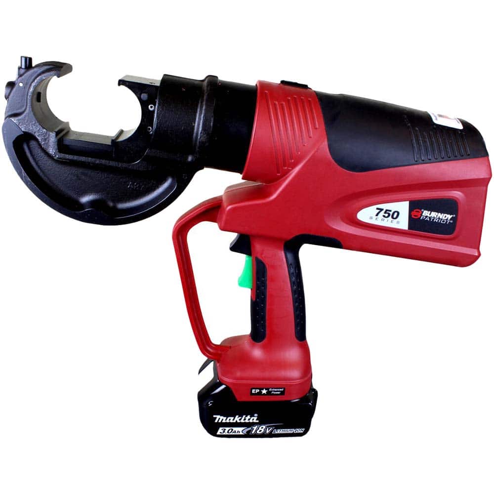 Crimpers; Features: Ergonomic Design and Overmolded Handle for Comfort Grip; 3550 Head Rotation; Uses U Dies; Patented T-Track Alignment Guide for Hyground. as well as Other Asymmetrical Connectors; Accepts 2 to 6 Ah Makita Lithium-Ion Batteries; C-head W