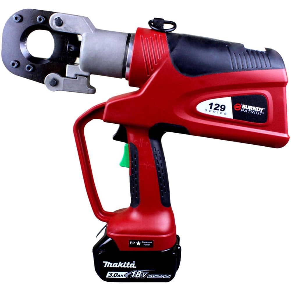 Cordless Cutters; Voltage: 18 ; Battery Chemistry: Lithium-Ion ; Cutting Capacity: 1.29 in Copper/Aluminum; 1113 kcmil ACSR; 5/8" Ground Rod; 1/2" Rebar; 5/8" Soft Steel Bolts; 1/2" Standard Guy; 3/8" EHS Guy Strand