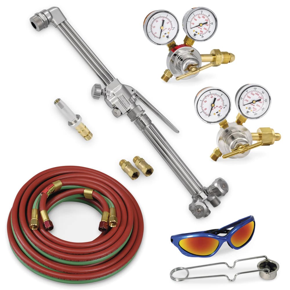 Miller/Smith MB54A-510LP Propane & MAPP Torch Kits; Type: MD Oxy/Propane Outfit ; Fuel Type: Propane; Natural Gas ; Contents: Cutting Tip MC40-1;T-Grade Hose 20ft;Regulatormount Check Valves; Shade #5 Safety Glasses; Striker 
