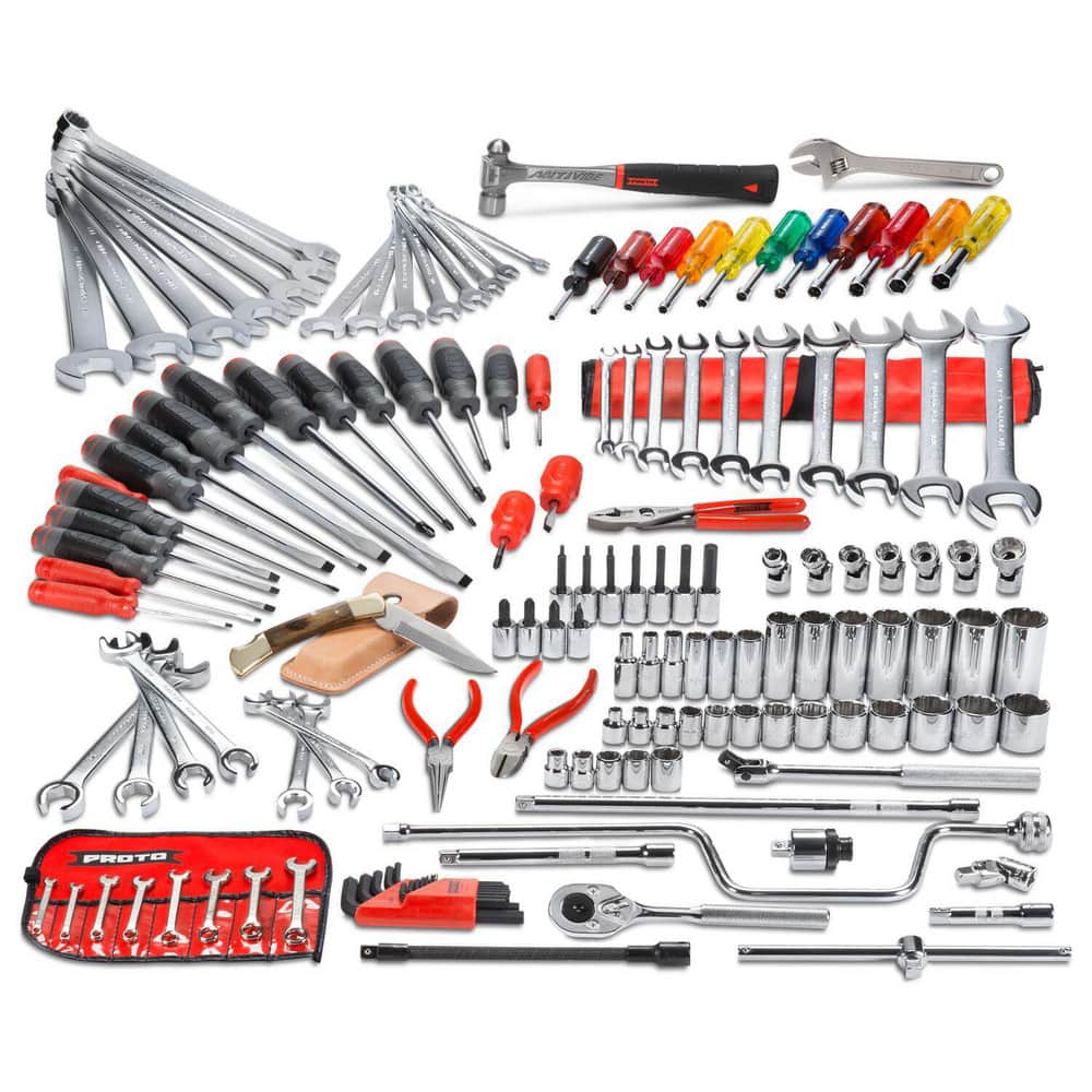 Combination Hand Tool Sets; Set Type: Starter Set ; Container Type: Cabinet ; Measurement Type: Inch ; Container Material: Aluminum ; Drive Size: 3/8 ; Insulated: No