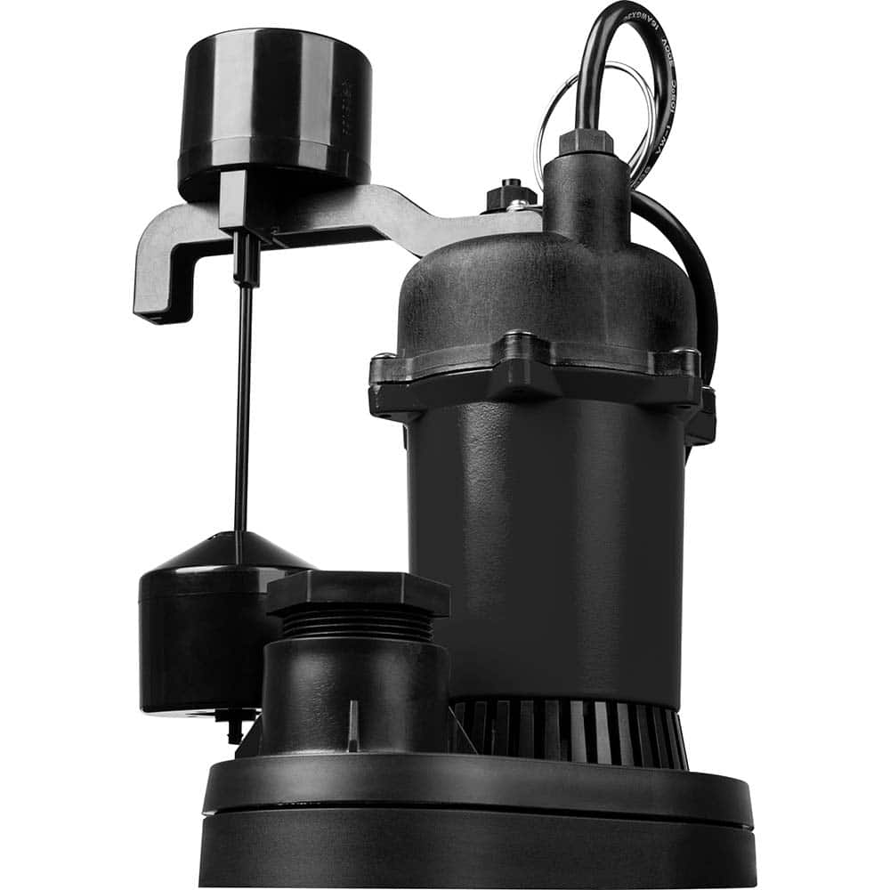 Sump Sewage & Effluent Pump: Piggyback Mechanical Float, 1/2 hp, 4.4A, 115V