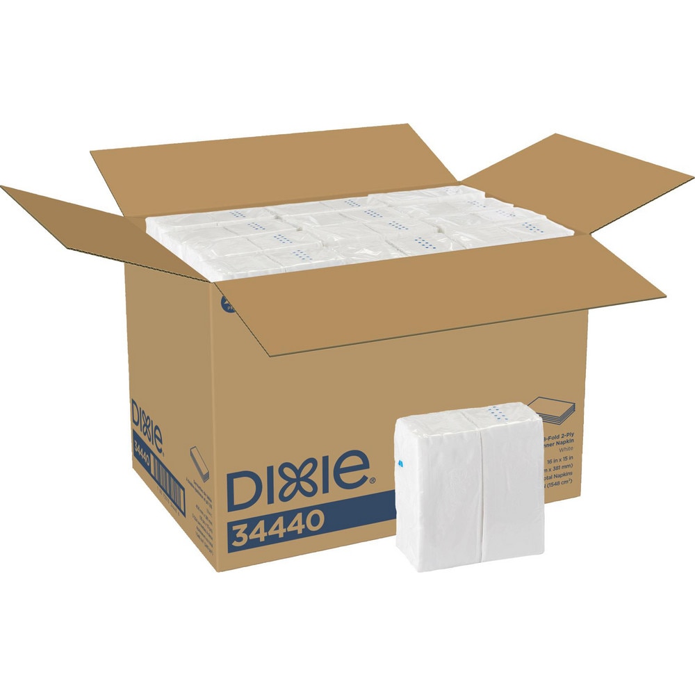 GP PRO DIXIE DINNER NAPKIN, 2-PLY 1/8 FOLD, 3024 COUNT, WHITE