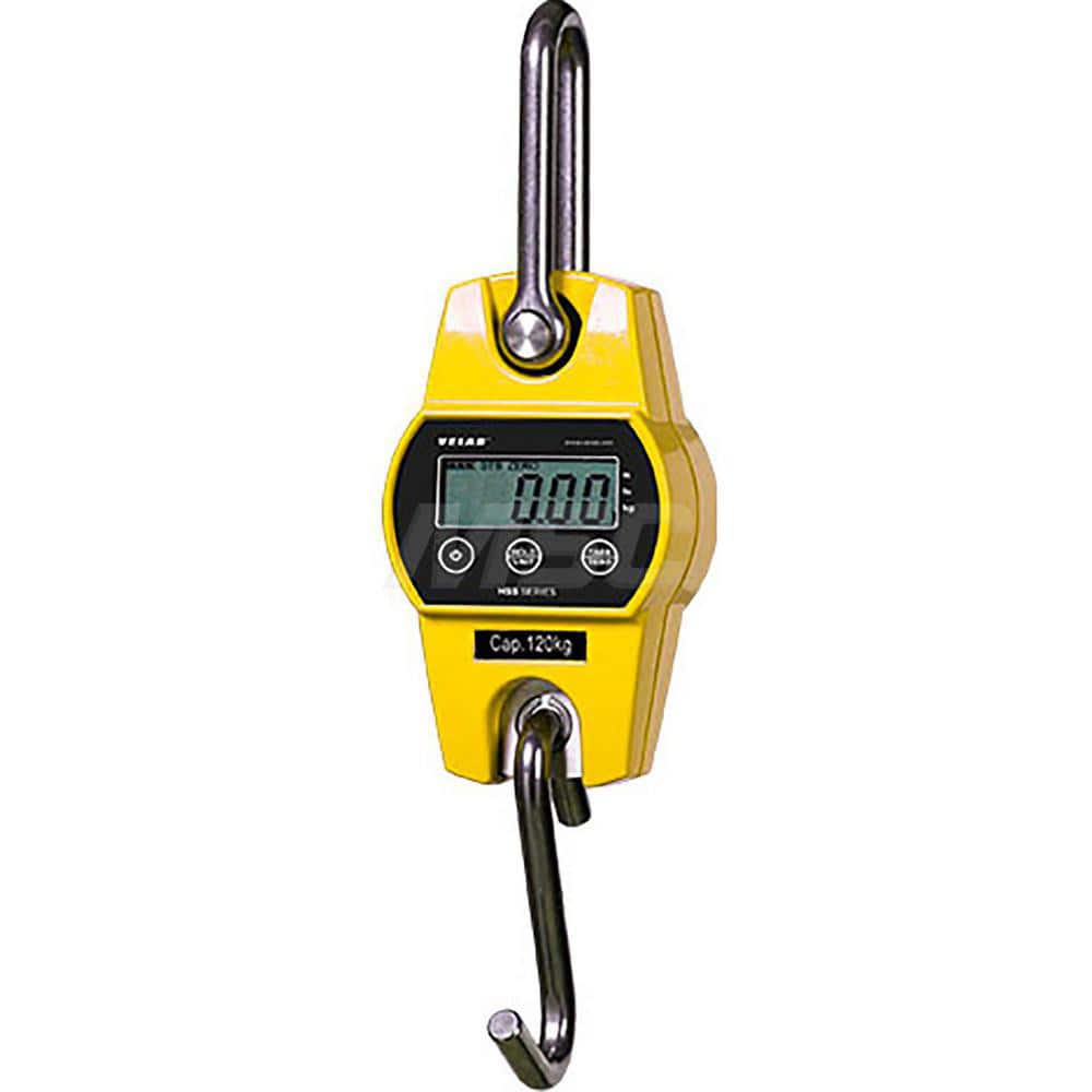 Crane Scales & Hanging Scales; Type: Hanging Scale ; Capacity (Lb.): 200.00 ; Capacity (kg): 100.0000 ; Display Type: LCD Display ; Graduation: .001