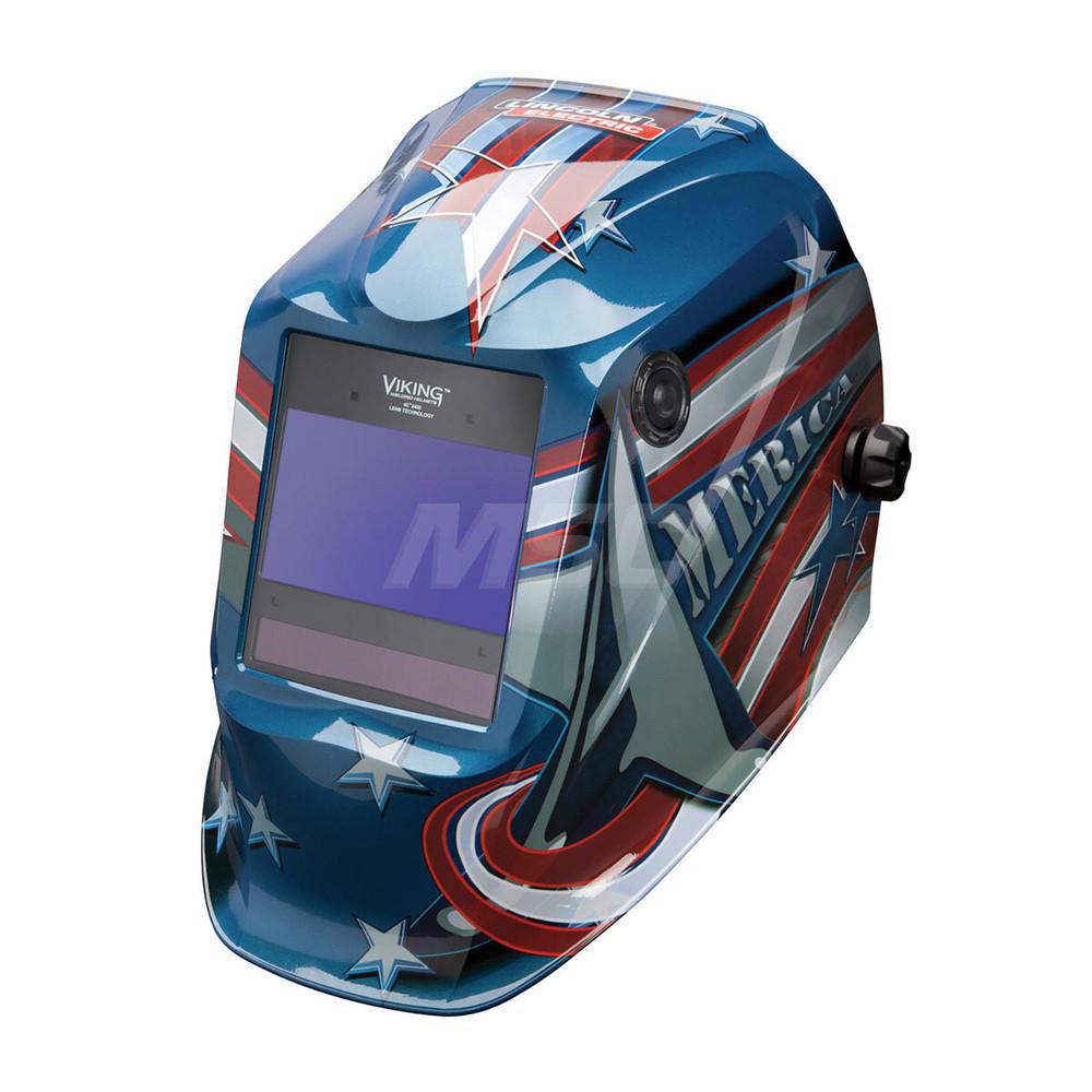 Lincoln Electric Welding Helmet Blue, Nylon, Shade 5 to 13, Ratchet