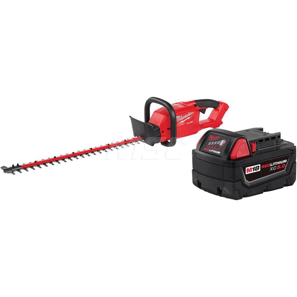Hedge Trimmer: Battery Power, Double-Sided Blade, 0.75" Cutting Depth, 18V, 24" Blade Length