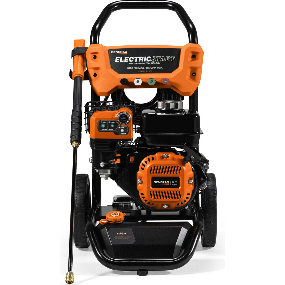 Generac Power Pressure Washer 3,100 psi, 3 GPM, Gas & Battery, Cold Water MSC Industrial
