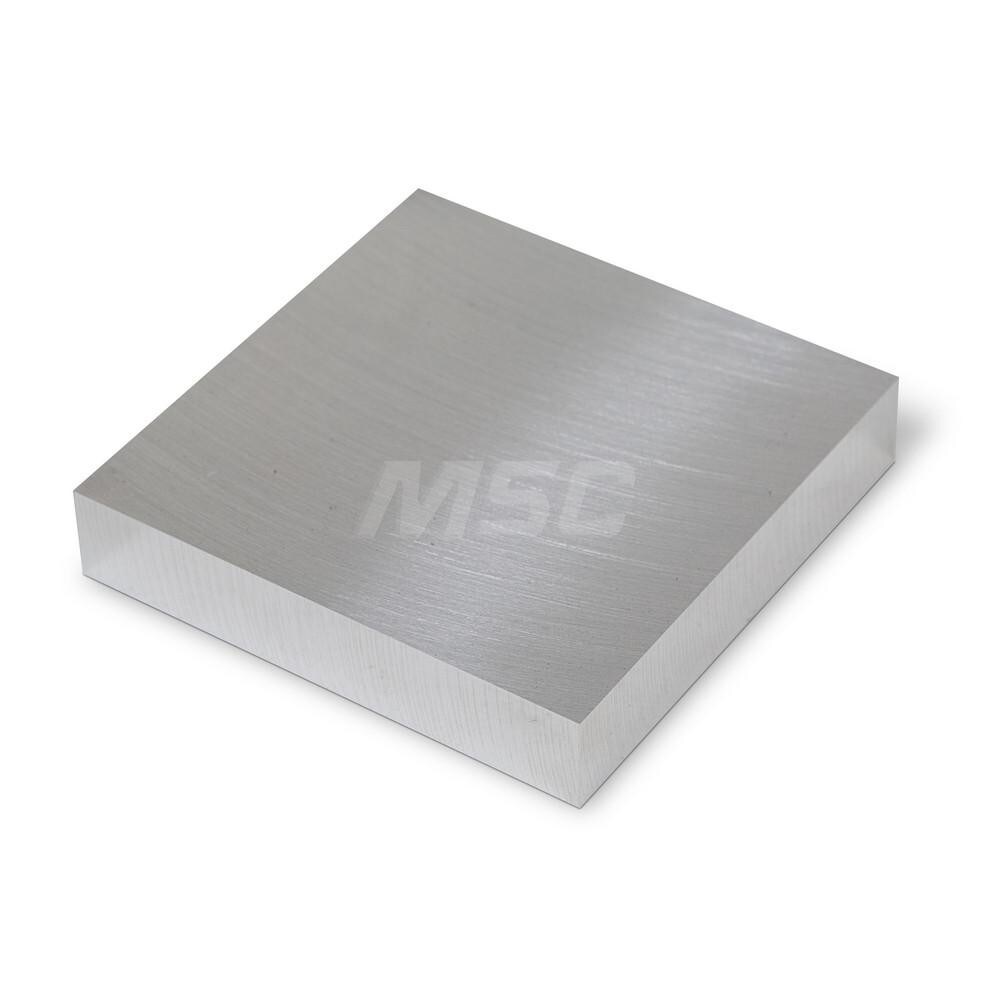 Aluminum Precision Sized Plate: Precision Ground & Milled, 3" Long, 3" Wide, 7/8" Thick, Alloy 6061