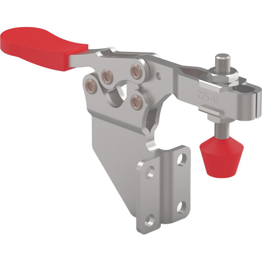 De-Sta-Co Manual Hold-Down Toggle Clamp: Horizontal, 500 lb Capacity, U-Bar, Front Flanged Base - 70 deg Handle Movement, 92 deg Bar Opening, Steel