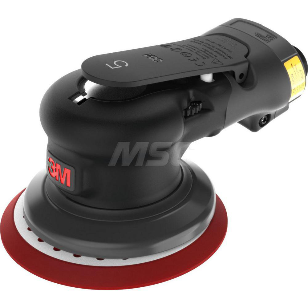 Air Orbital Sander: Round, 5" Pad - 6.2 CFM, 94.17 psi, Hookit Conversion Disc Backing Pad