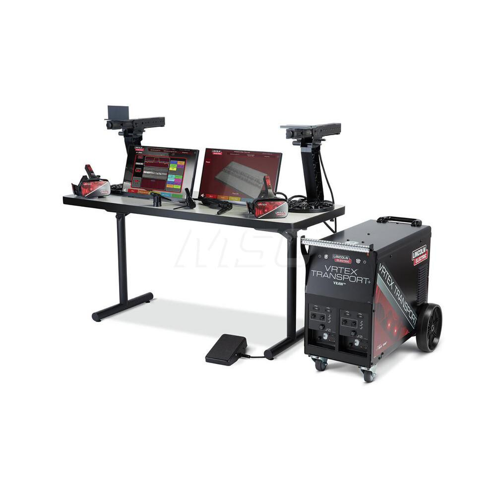 Welding Training Stations; Welding Processes: SMAW; GMAW; FCAW ; Virtual Reality: Yes ; Number of Operators: 2 ; Series: VRTEX ; Includes: Uni-gun device adapts to SMAW, GTAW, GMAW and FCAW welding; GTAW filler metal device and adaptive foot pedal