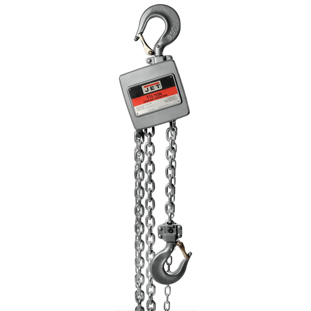 Manual Hoists-Chain, Rope & Strap; Hoist Type: Hand Chain Hoist with Overload Protection ; Lift Mechanism: Chain ; Work Load Limit: 1.5Ton ; Pull Capacity: 3300lb ; Maximum Lift Distance: 10ft ; Minimum Headroom: 13.8125in