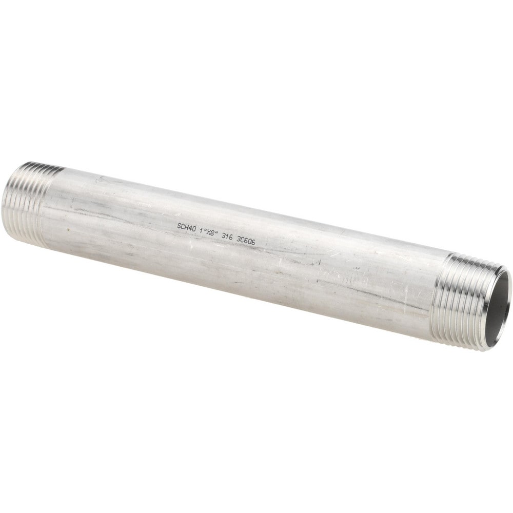 Stainless Steel Pipe Nipples & Pipe; Schedule: 40 ; Thread Standard: NPT ; UNSPSC Code: 40173300