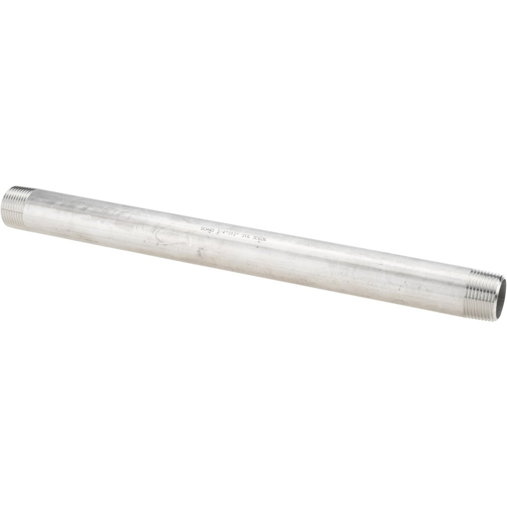 Stainless Steel Pipe Nipples & Pipe; Schedule: 40 ; Thread Standard: NPT ; UNSPSC Code: 40173300