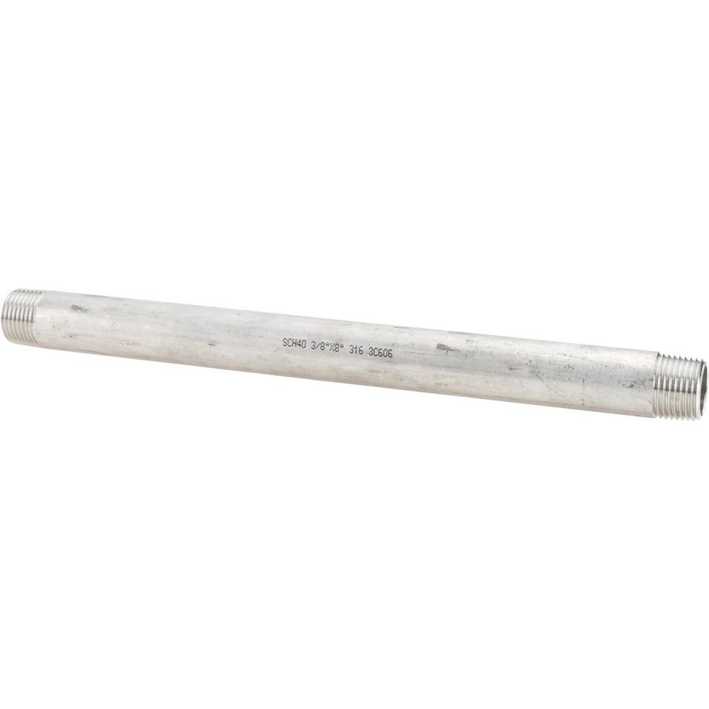 Stainless Steel Pipe Nipples & Pipe; Schedule: 40 ; Thread Standard: NPT ; UNSPSC Code: 40173300