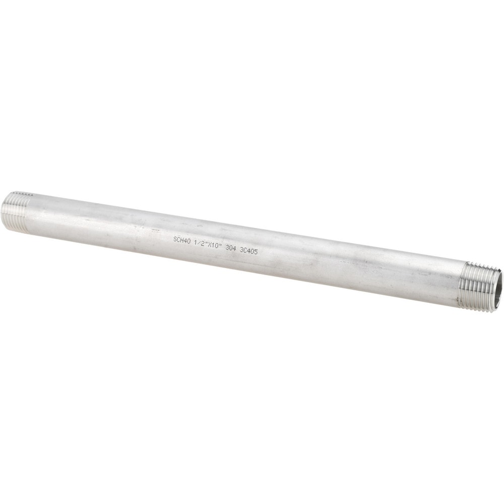 Stainless Steel Pipe Nipples & Pipe; Schedule: 40 ; Thread Standard: NPT ; UNSPSC Code: 40173300