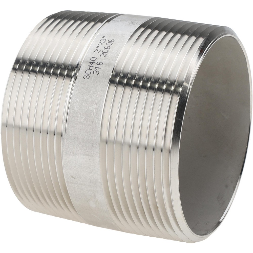 Stainless Steel Pipe Nipples & Pipe; Schedule: 40 ; Thread Standard: NPT ; UNSPSC Code: 40173300