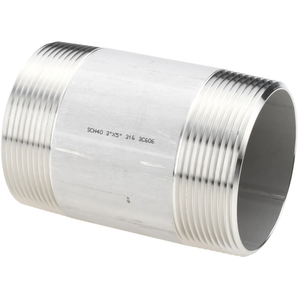Stainless Steel Pipe Nipples & Pipe; Schedule: 40 ; Thread Standard: NPT ; UNSPSC Code: 40173300