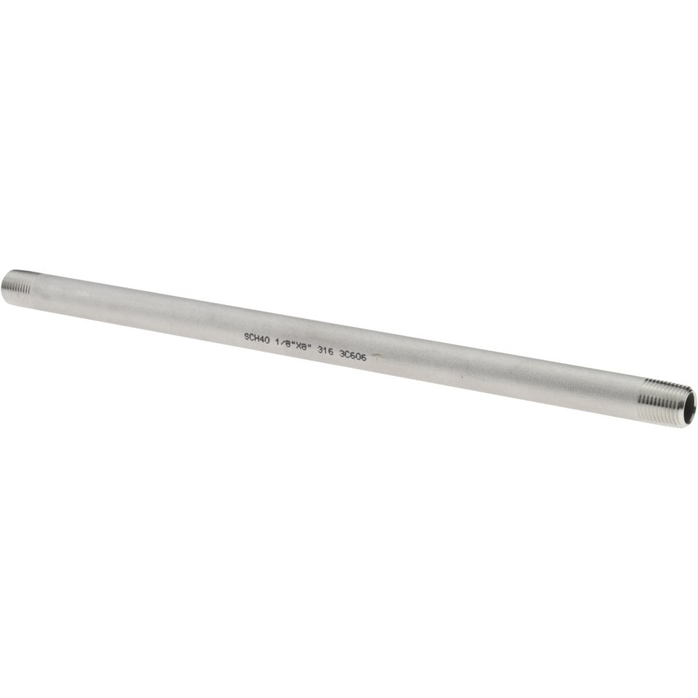 Stainless Steel Pipe Nipples & Pipe; Schedule: 40 ; Thread Standard: NPT ; UNSPSC Code: 40173300