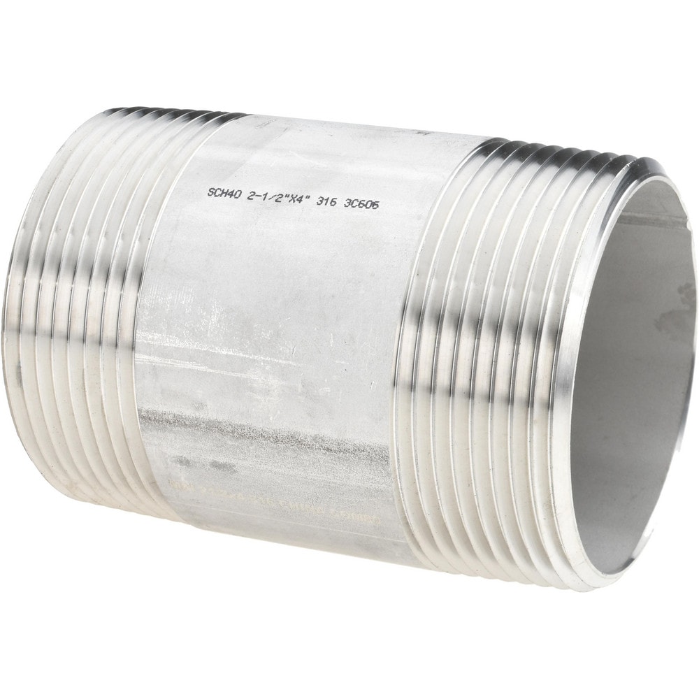 Stainless Steel Pipe Nipples & Pipe; Schedule: 40 ; Thread Standard: NPT ; UNSPSC Code: 40173300